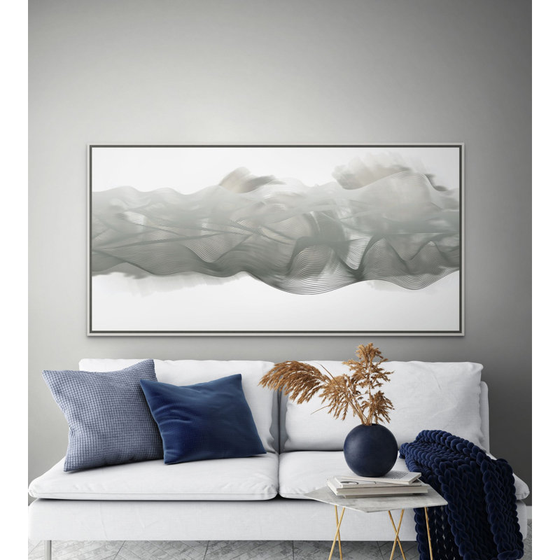 Rippling Sky 1 Framed Print Canvas, 23" H x 44" W x 3" D