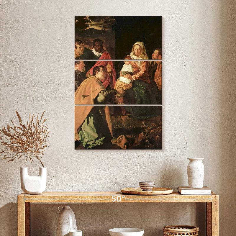 Leisha adoration des mages 1619, H 38 po x l 24 po