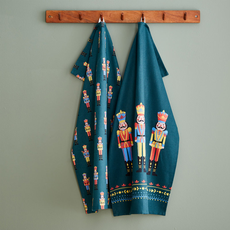 Christmas Nutcracker Cotton Tea Towels