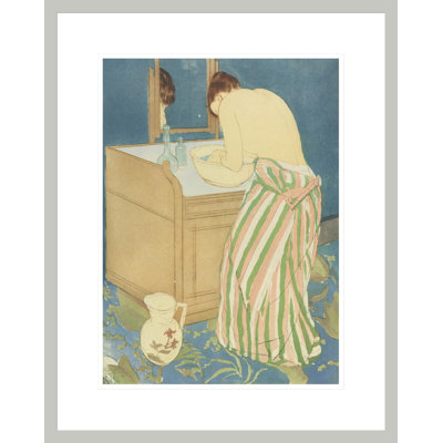 «Woman Bathing» par Mary Cassatt, impression giclée sur cadre
