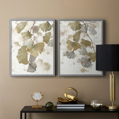 Ginkgo Accent I-Premium Framed Print -Ready to Hang - No Nails Required - No Nails Required