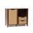 34.4'' W Walnut Storage Cabinet with Woven Rope Door
