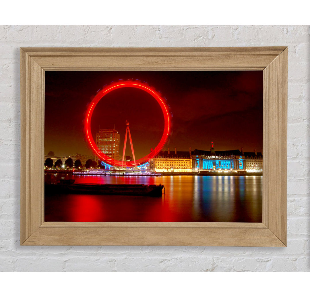 London Eye From Victoria Embankment - Einzelner Bilderrahmen Kunstdrucke