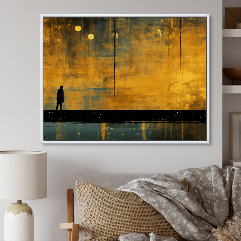 «Urban Wamdering Through the Night», reproduction sur toile, H 30 po x l 40 po x P 1,5 po, Cadre flottant blanc