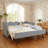 Twin Daybed with Trundle & USB Port - Wave Shaped Gingham No Box Spring Needed-573400884