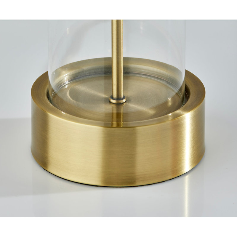Anlow Desk Lamp, Antique Brass/Clear, Antique Brass