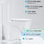 Toilette de salle de bain en céramique blanche lustrée, siège à double chasse 1,1 / 1,6, siège à fermeture en douceur, salle de bain, céramique à chasse d'eau conforme, finition, cuve allongée,