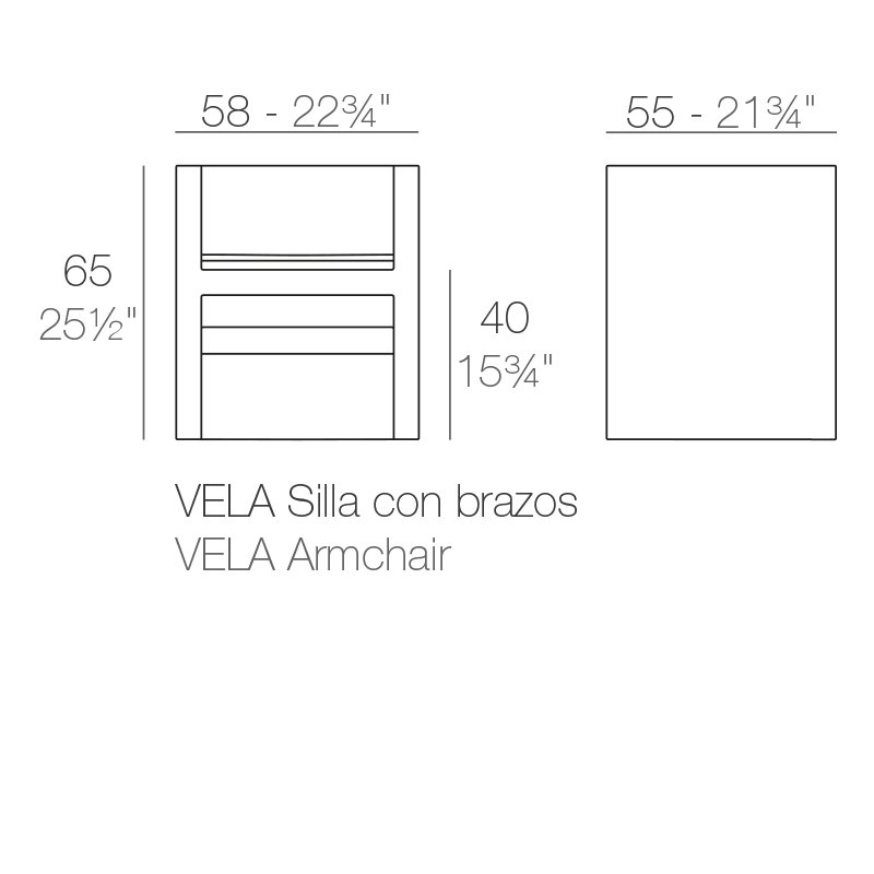 Vela - Fauteuil en résine - Basic, Noir