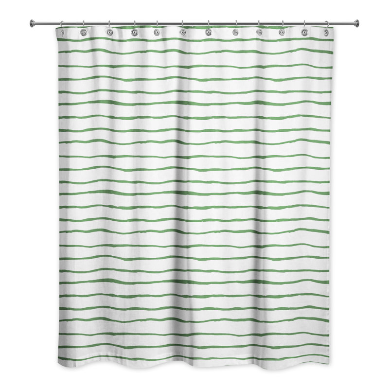 Elayah Striped Shower Curtain