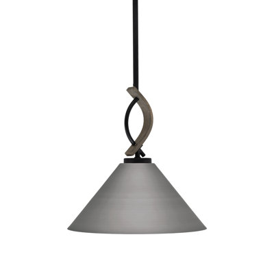 Mini-luminaire suspendu avec tige de métal Hallmann 14 po