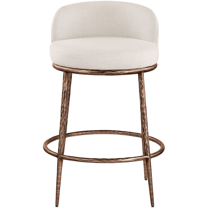 Tabouret de comptoir Ferro Hessle, Siège beige / structure bronze