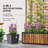 Wooden Raised Garden Bed With Trellis, Removable Pots For Backyard, Patio, Balcony, 29" X 11" X 52", Teak-840686622