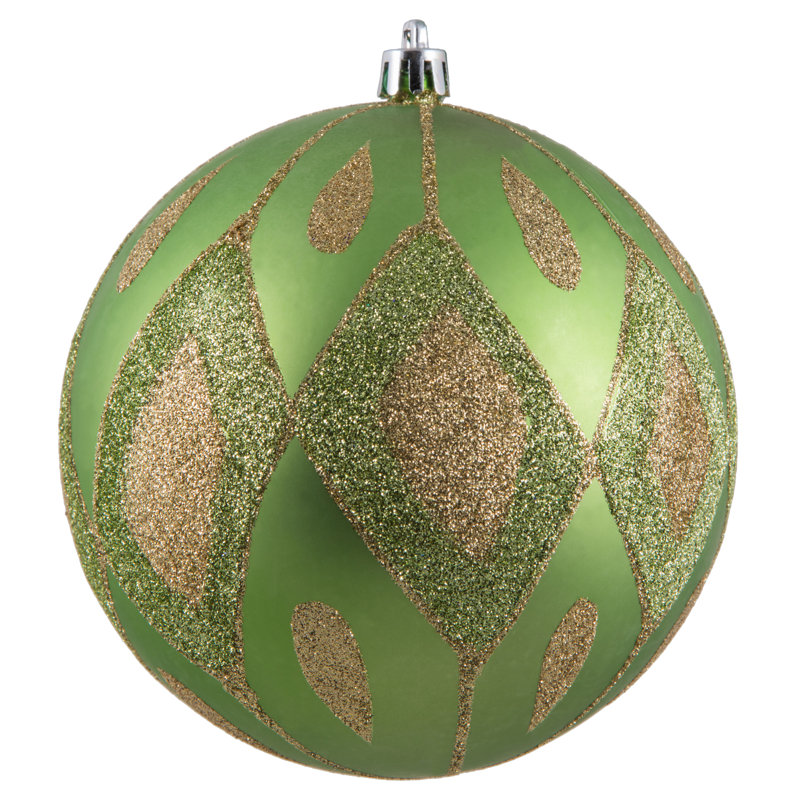 Ornement boule de diamant pailleté mat, H 4,75 po x l 4,75 po x P 4,75 po, Céladon