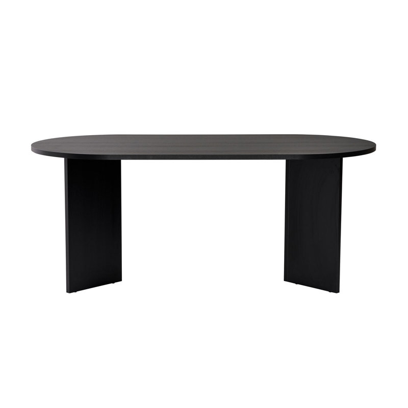 Teiah Dining Table, 75cm H x 180cm W x 90cm D, Wood Black