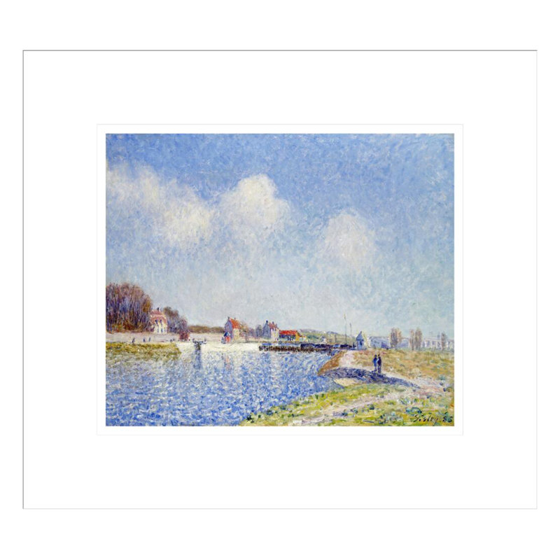 «Le Barrage De Saint-Mammes» par Alfred Sisley, impression giclée encadrée, H 13,75 po x l 15,27 po