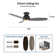 52" Alcena 3 - Blade LED Smart Flush Mount Ceiling Fans with Lights