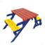 Chaise avec accoudoirs multifonctionnelle pour enfant, table et 2 bancs
