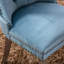 Chaise en velours bleu pour salle à manger avec garniture en métal, revêtement de luxe Sw2001lb et structure solide-477917545