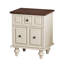 Table de chevet 20,5 "avec table de bout 2 tiroirs, armoire de chevet pour chambre à coucher-2140015875