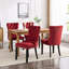 Ensemble de 2 chaises de salle à manger élégantes en velours capitonné pour salle à manger, style Mid-Century classique