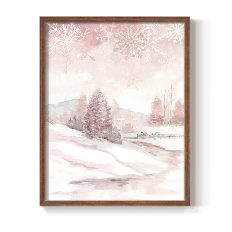 «Blush Winter», reproduction encadrée - bois massif, Brun, H 28 po x l 22 po