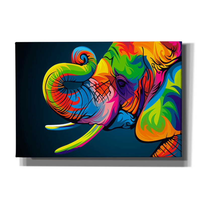 " Elephant " by Bob Weer, 18" H x 26" W x 0.75" D