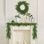 2 guirlandes de pin artificielles Norfolk, guirlande de pin d'hiver Real Touch, guirlande de verdure artificielle pour table, manteau de cheminée, mur, décorations de Noël intérieures et extérieures (2, 6 pi)