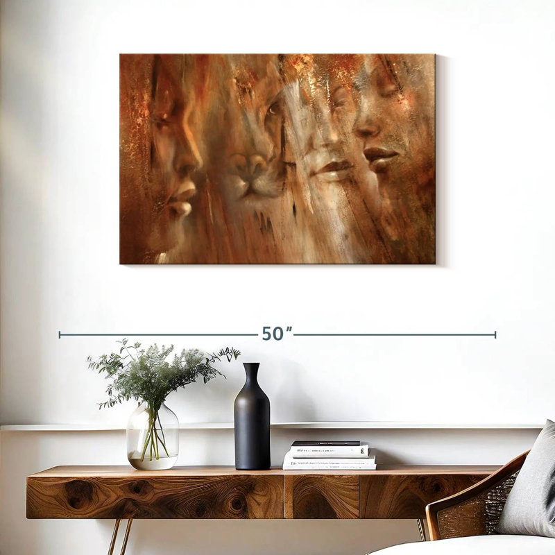 Leisha Faces II, 24" H x 36" W