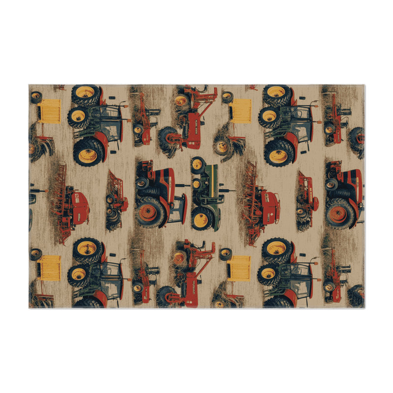 Tapis intérieur et extérieur beige Transport, Rectangulaire 2 pi x 3 pi