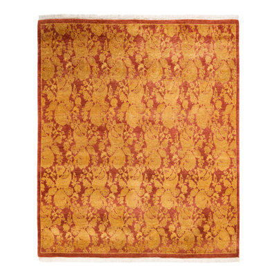 Violante One-of-a-Kind 4' 7" X 4' 9" 2010s Square Wool Area Rug in Pink