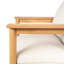 Chaise longue d'extérieur en bois de 2 avec coussins de siège moelleux, dossier bien rembourré et paire spacieuse avec finition, largeur confortable