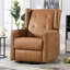 Ensemble de salon moderne inclinable en similicuir 4 pièces avec canapé modulaire électrique et fauteuil inclinable manuel berçant, porte-gobelets, console et port USB
