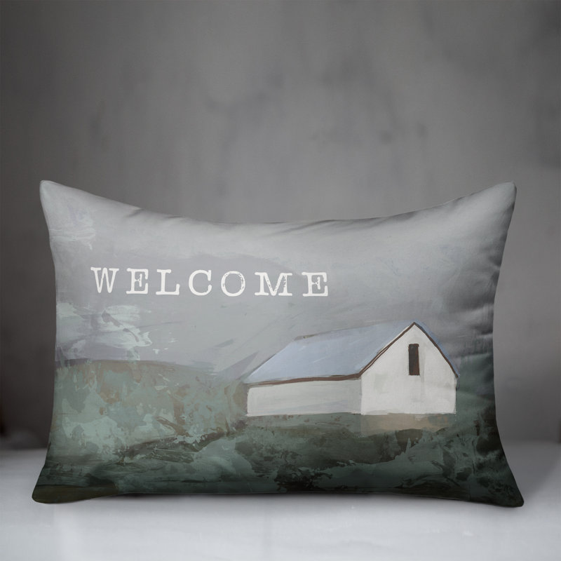  Welcome Barn in Fog Rectangular Pillow Cover & Insert