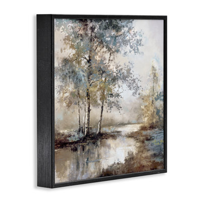 Méandre, paysage de rivière encadré, estampe numérique, design par T.C. Chiu