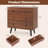 4 Drawer Dresser for Bedroom Wide Chest of Drawers with Metal Guide Rails Walnut-463994793