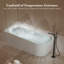 Baignoire de trempage autoportante blanche en acrylique avec trop-plein et bonde escamotable 59 "x 31" Monblari-132219014