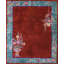 Floral Wool 1920s Antique Hand Knotted Pile Chinese Art Deco Rug