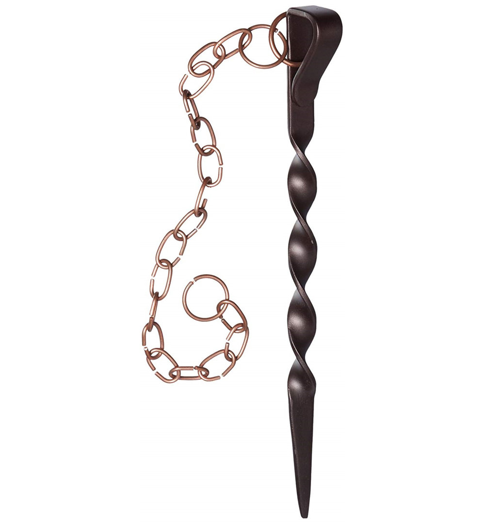 Powder Coated Iron Rain Chain Anchoring Stake Monarch Rain Chains 