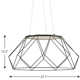 Roibin Single Light Metal Dimmable LED Geometric Chandelier