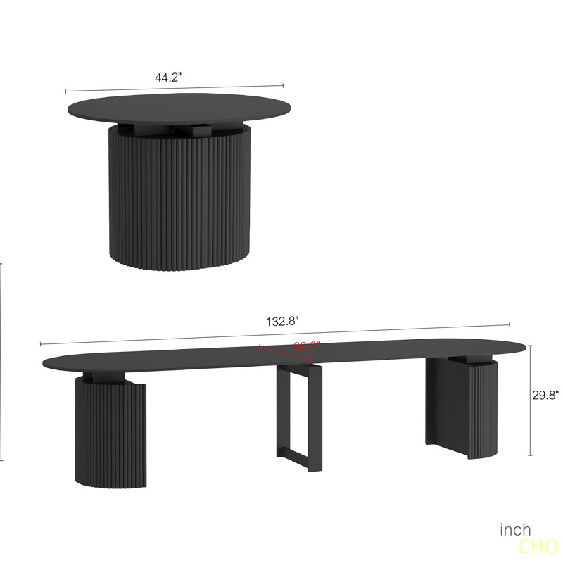 Table de salle à manger extensible pliable pour 1 à 10 personnes, console multifonctionnelle en bois extensible, Noir