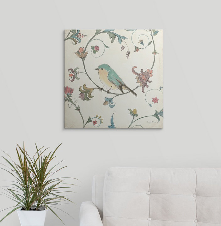 « ii » par emily adams, reproduction d’art Birds Gem, H 35 po x l 35 po x P 1,5 po, Toile