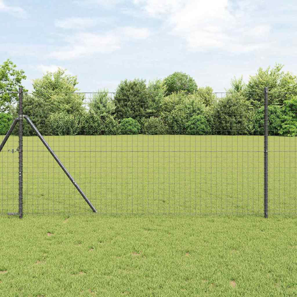 Fence Posts 12 Pcs Powder-Coated Steel