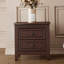 2-Drawer Nightstand, Mid Century Retro, Dark Walnut-361747762