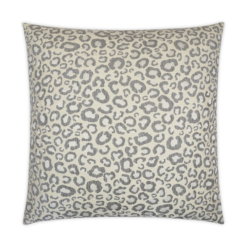 Coussin décoratif décoratif Sarafina, Argent, Carré 36 po