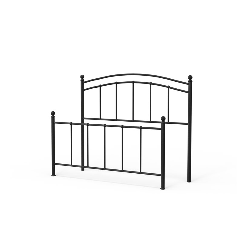 Annaliah Steel Metal Slat Headboard and Footboard, Full