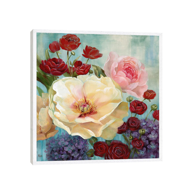 June's Celebration I by Nan - Painting on Canvas, 66.04 cm H x 66.04 cm W, White Framed