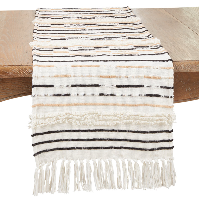 Bohemian Fringed Corded Table Runner