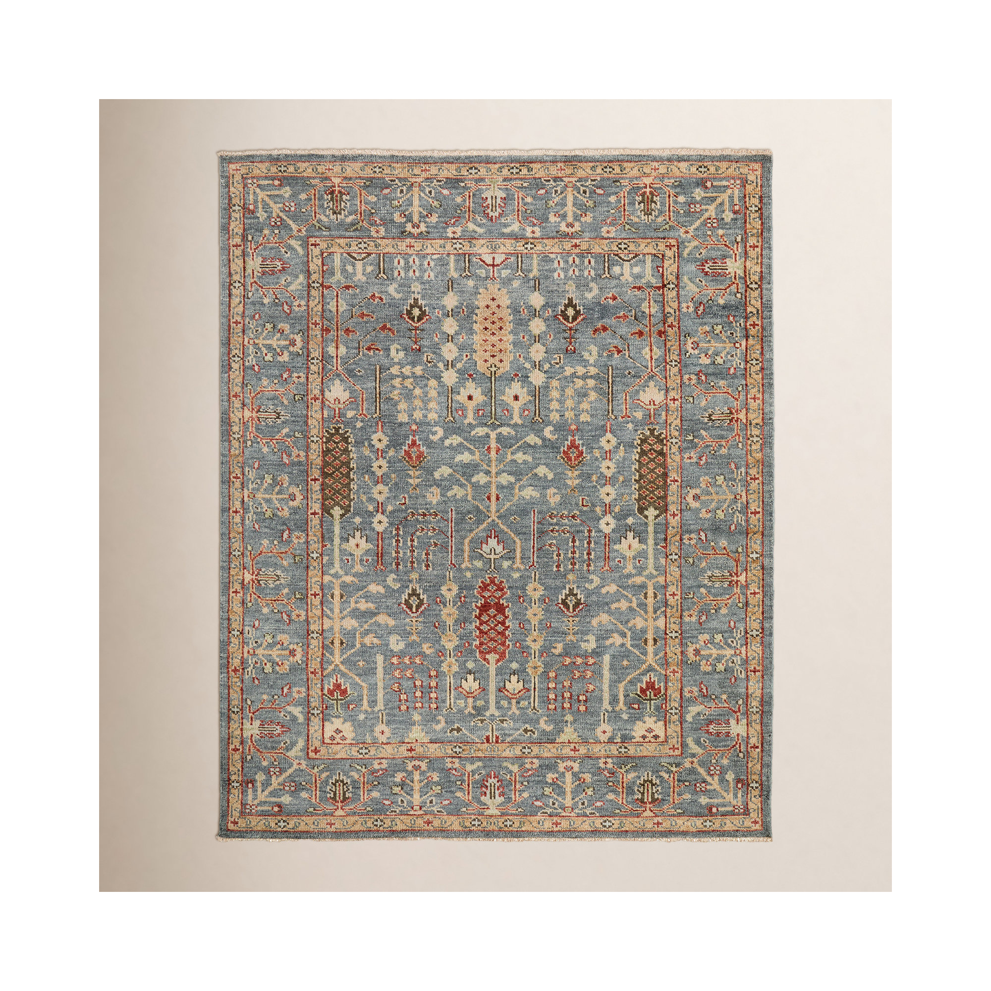 Brandonville Handmade Wool Rug, Rectangle 9'6" x 13'6"