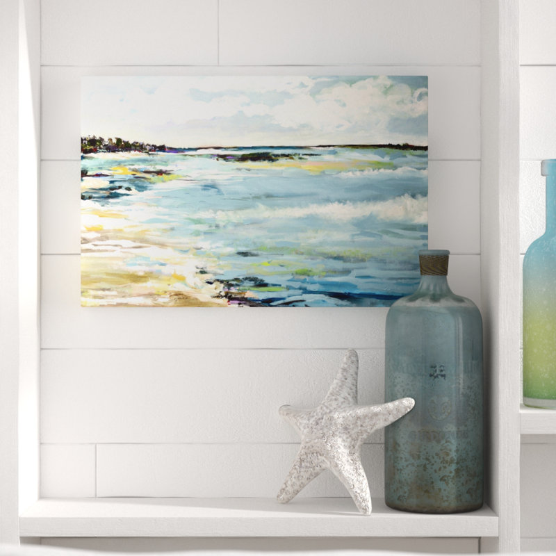 «Beach Surf III» par Marmont Hill - impression sur toile tendue, H 20 po x l 30 po x p 1,5 po