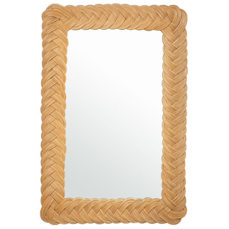 Aneli Wicker Rectangle Wall Mirror